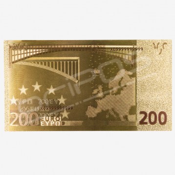 Zlatna Euro novčanica, 200 Eura